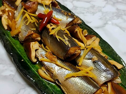 真鰯と椎茸の煮付け